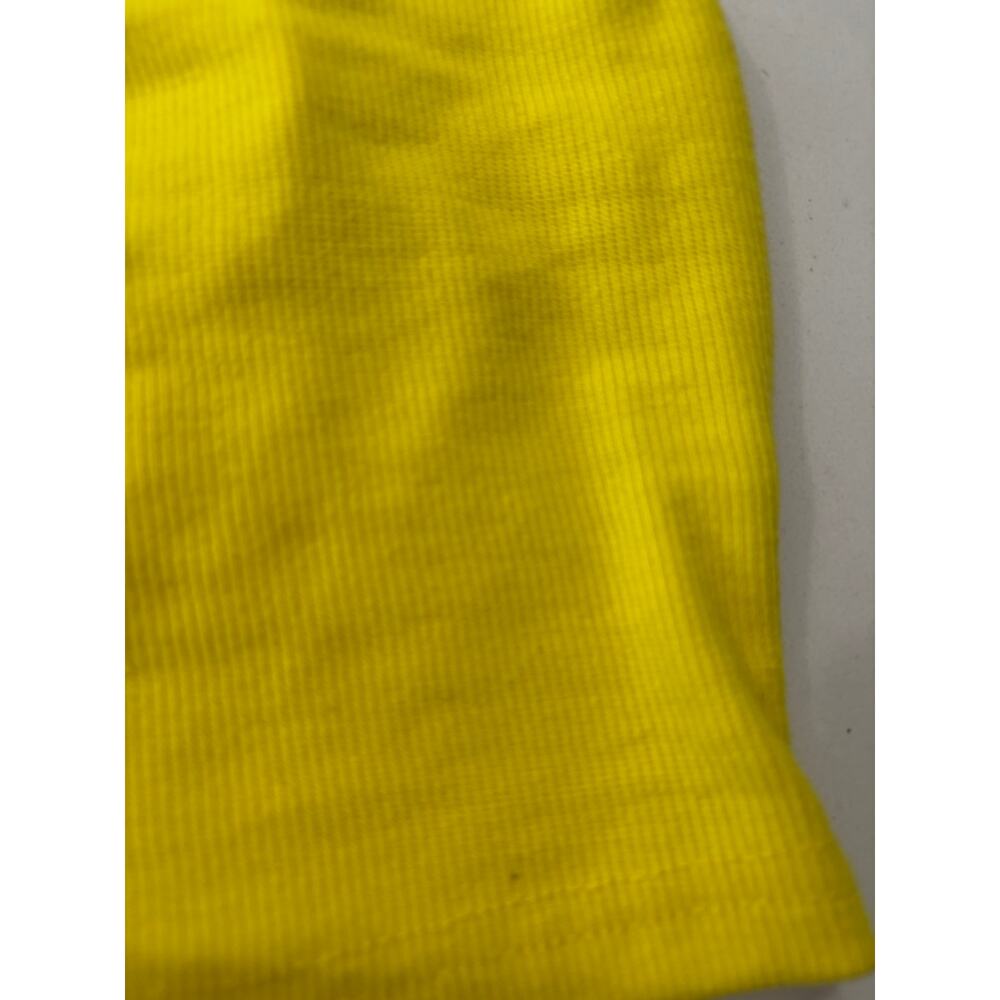 Hot & Delicious yellow crop cami tank metal embellishment sz L  summer beach - Picture 3 of 6